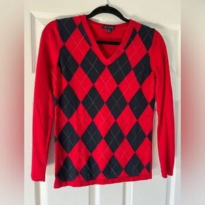 Tommy Hilfiger Argyle pattern long sleeve shirt- size SMALL